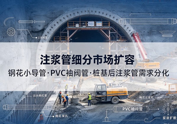 仙游注浆管细分市场扩容，隧道钢花小导管、PVC 袖阀管、桩基后注浆管需求分化
